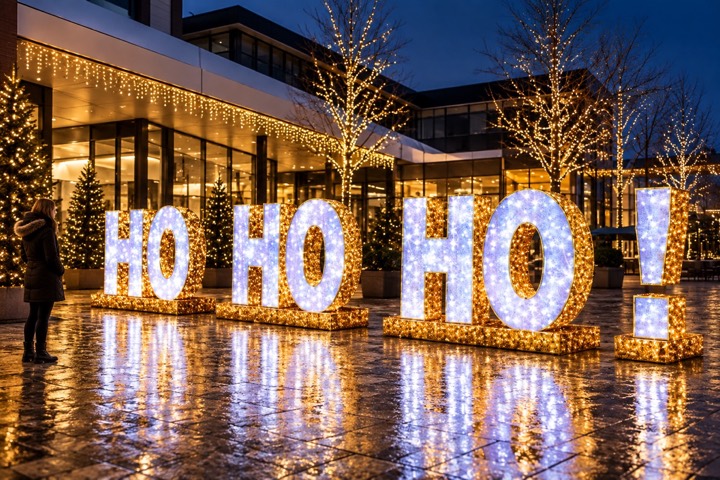 HO HO HO! in lichtletters