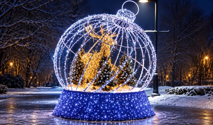 Kerstbal met rendieren