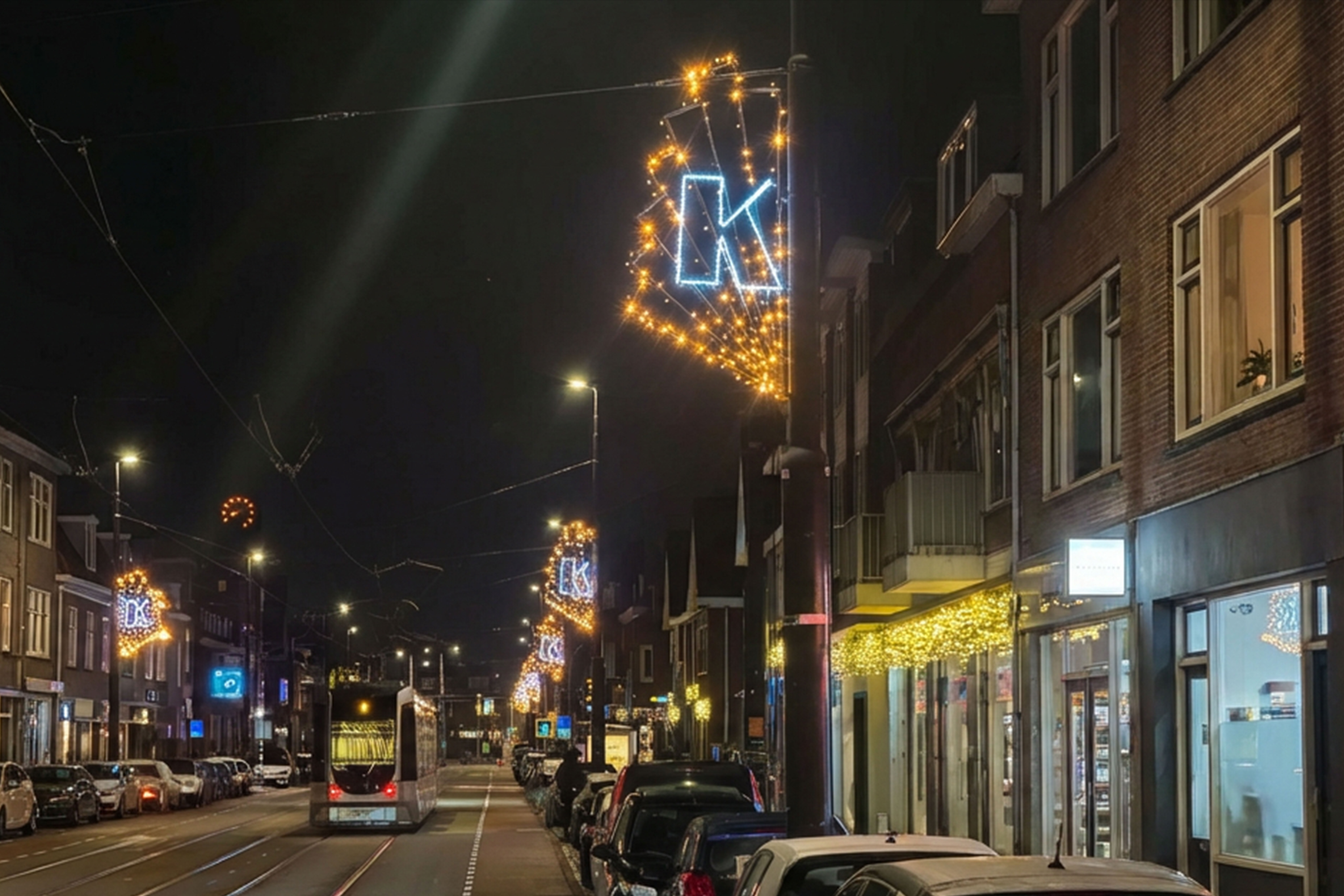 Kleiweg - De kerstdecorateurs - Lantaarnpaal ornament